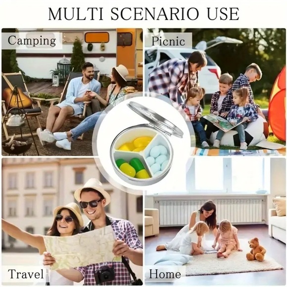 ๐ Sun Moon Multi-Use Pill Box Mirror Container - Picture 10 of 10